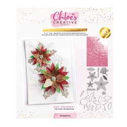 Chloe's Creative - Poinsettia Stamp, die and 5x7 3D Embossing Folder Set